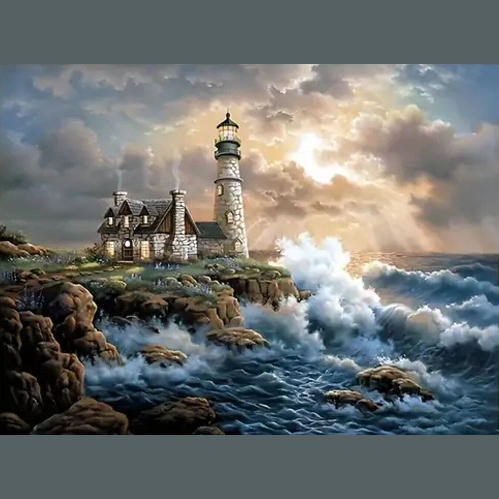 Scenic Lighthouse Canvas Art Print 15.7" x 23.6" NEW! Home & Garden:Home Décor:Posters & Prints Style Your Walls
